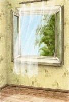 I want to talk to you… book cover illustration) – colored pencil on drawing paper, 5.75″ x 8″