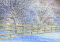 Miniature - colored pencil on canvas, 3.5" x 2.5"