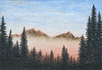 Miniature - colored pencil on canvas, 3.5" x 2.5"