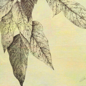 image of Stories of the Forest I, mixed media drawing on canvas board, 12" x 9", by Yelena Shabrova