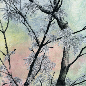 Yelena Shabrova ~ Relations II ~ mixed media, 8" x 8"