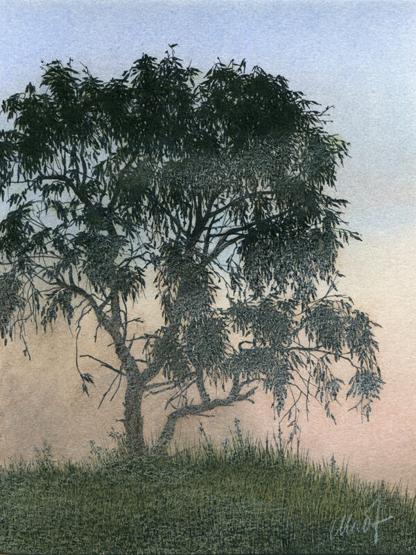 Last Traces of Fog - mixed media, 5" x 7"